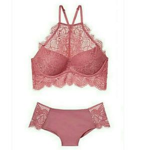 Victoria Secret PINK High Neck Bra & Panties