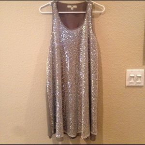 Women's Silver Sheath Dress
