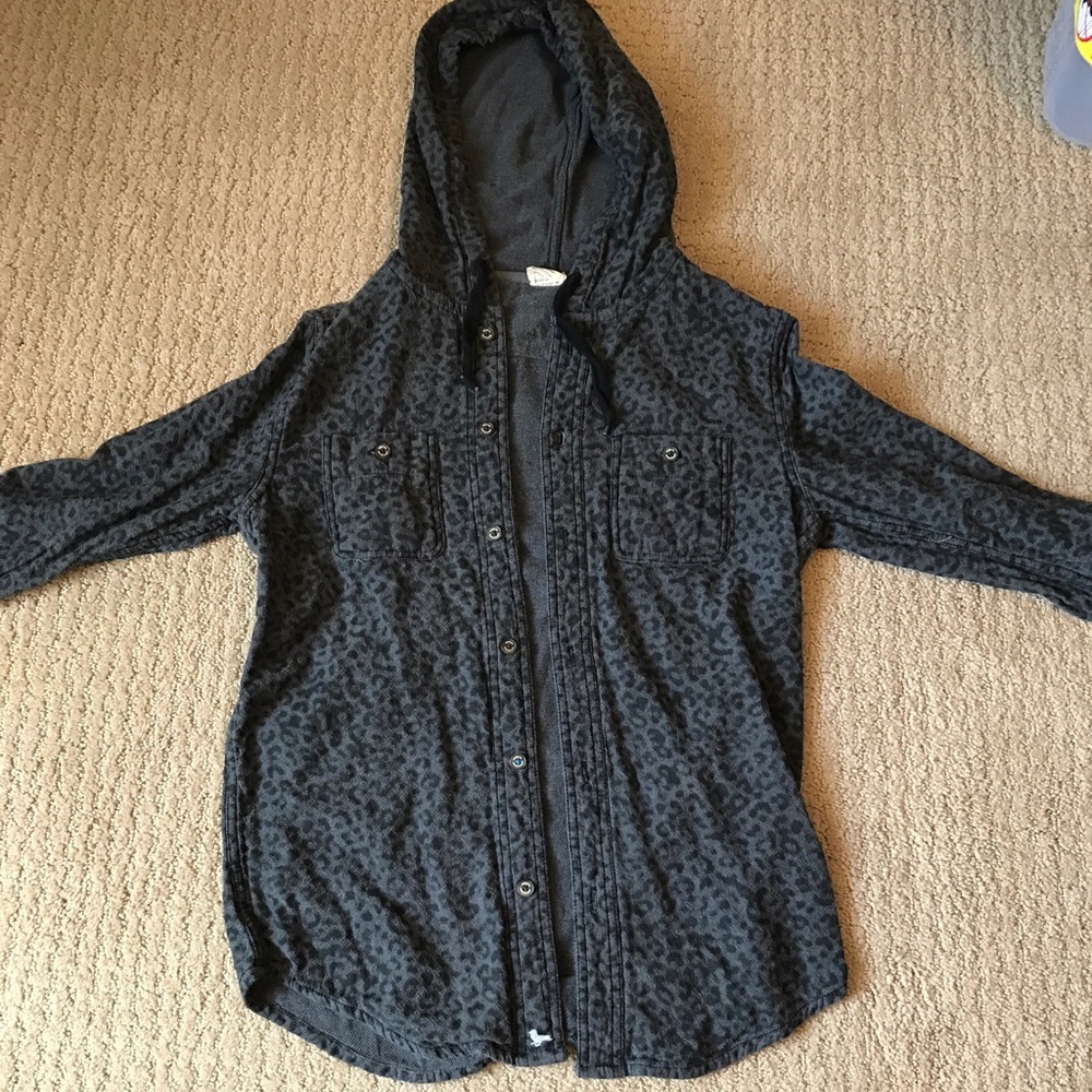 Button up hoodie