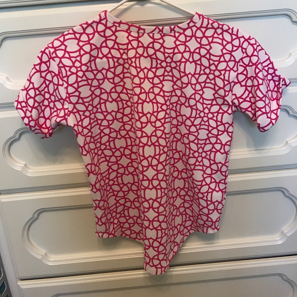 Dillard’s Pink & White Top Kids Medium - Picture 2 of 4