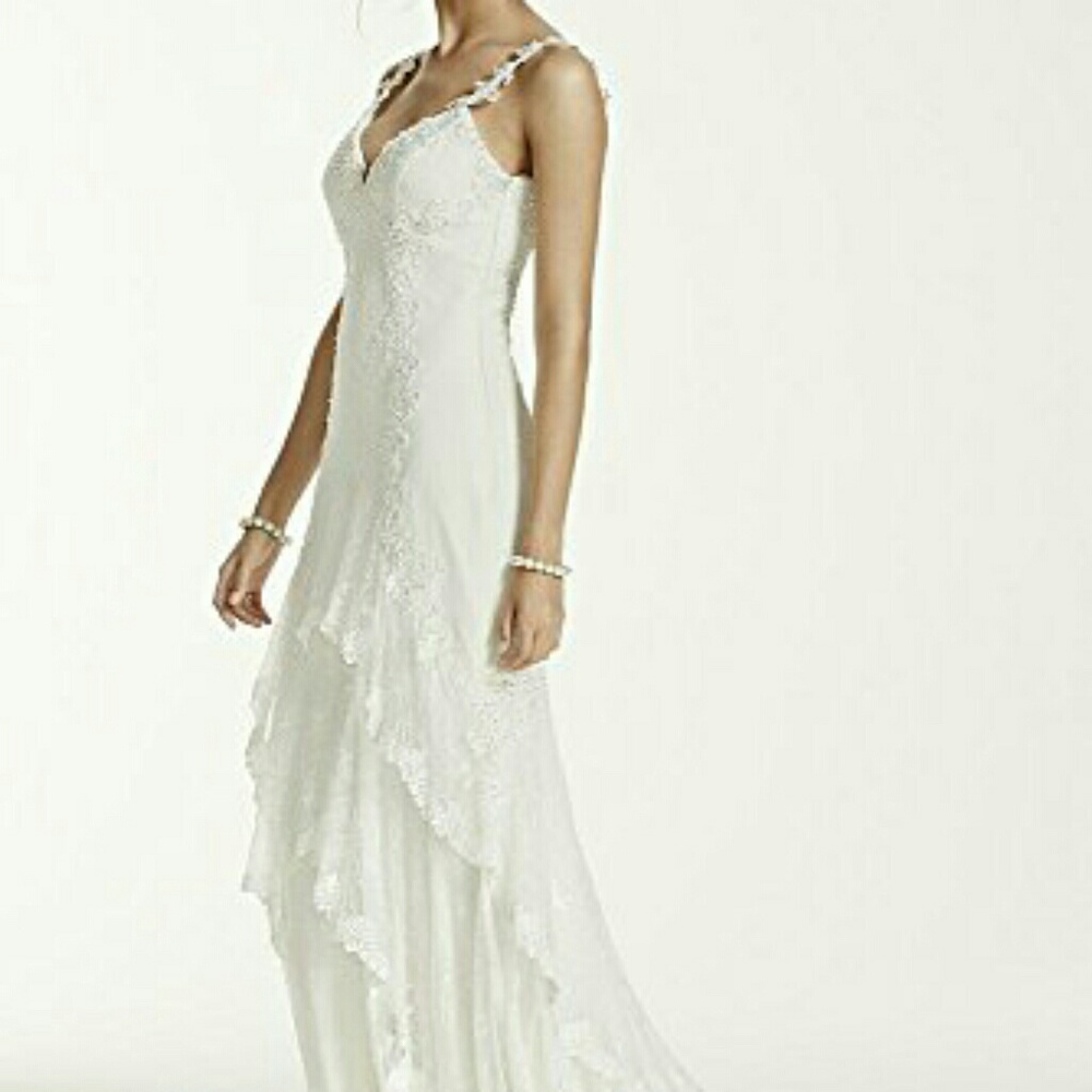 2015 ChiffonTank Sheath Gown w/Illusion Back