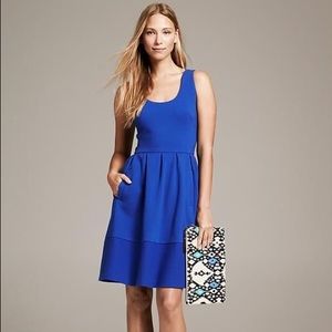 Banana Republic Cobalt Blue Fit and Flare Dress