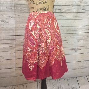 Ann Taylor metallic paisley skirt