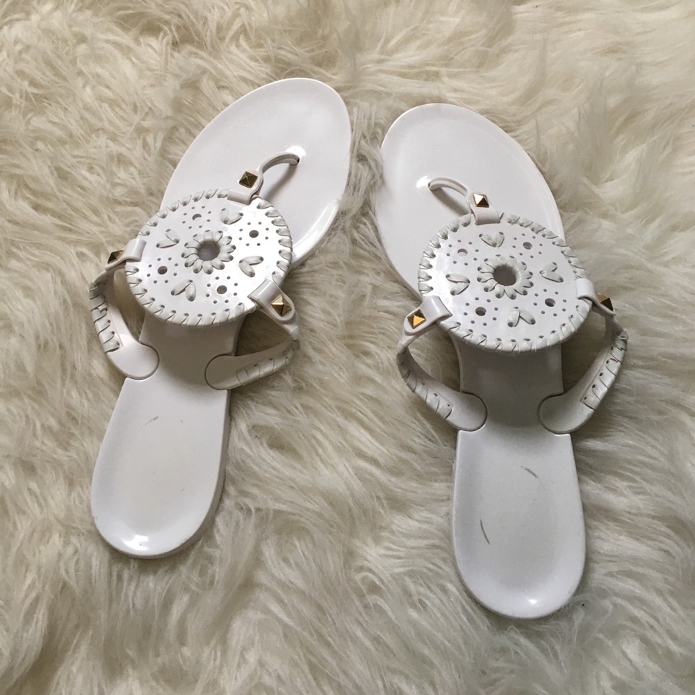 Jack rogers white sandals