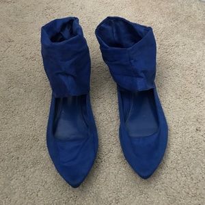 Royal blue flats