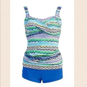 Marina West Twisted Top Tankini Swimsuit