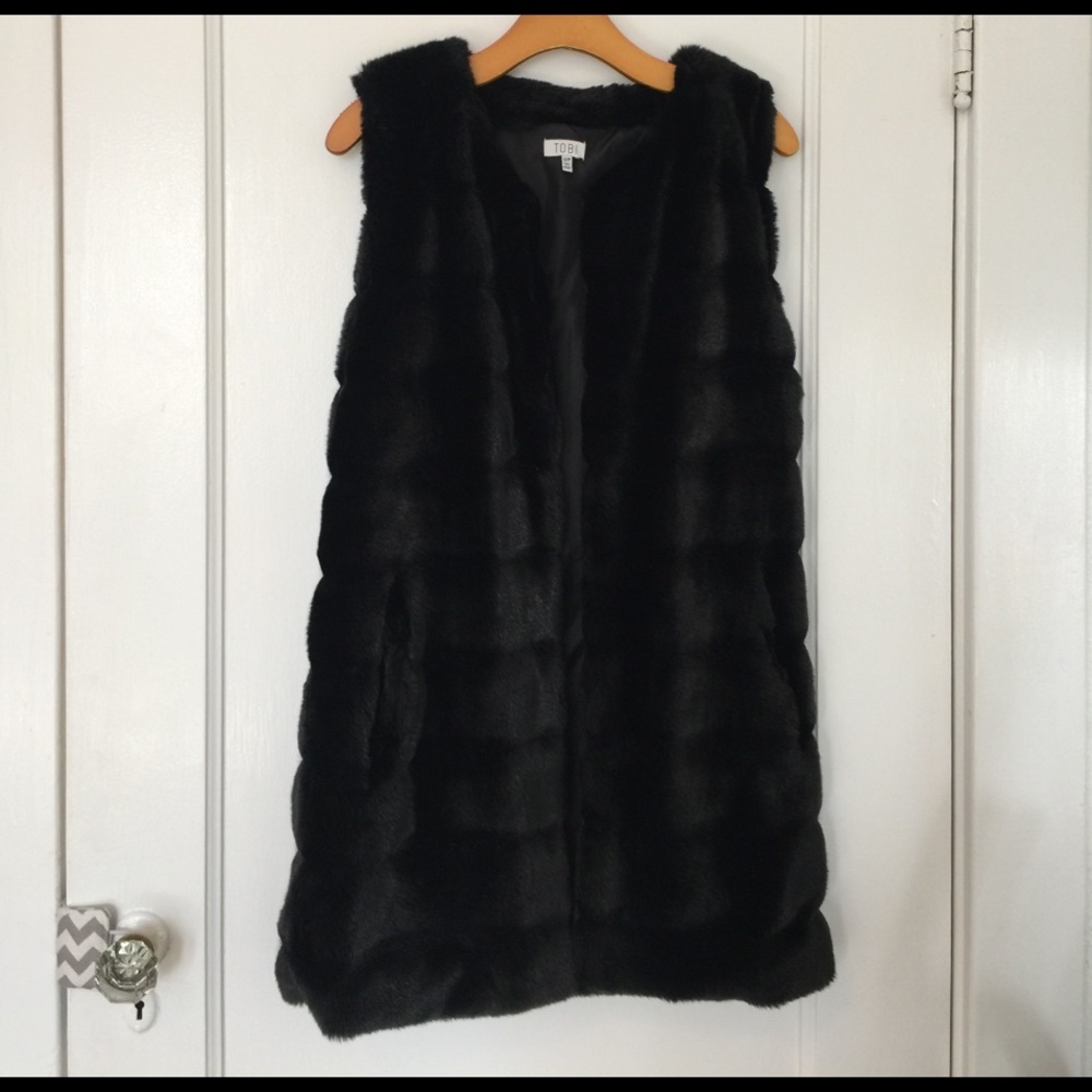 Long fur vest