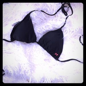 Under Armour black string bikini top