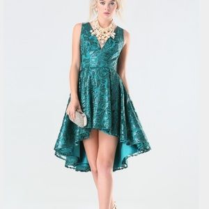 Bebe green sequin cocktail dress