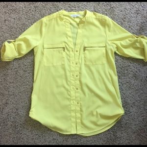 Calvin Klein long sleeve button up blouse