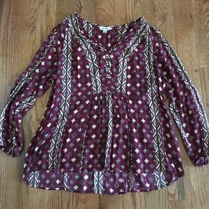 Awesome condition lucky brand tribal blouse.