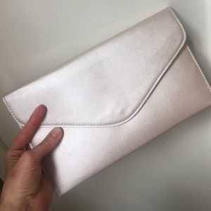 Pink metallic clutch