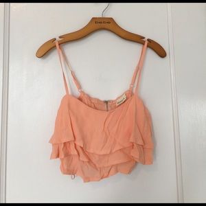 Peach crop top