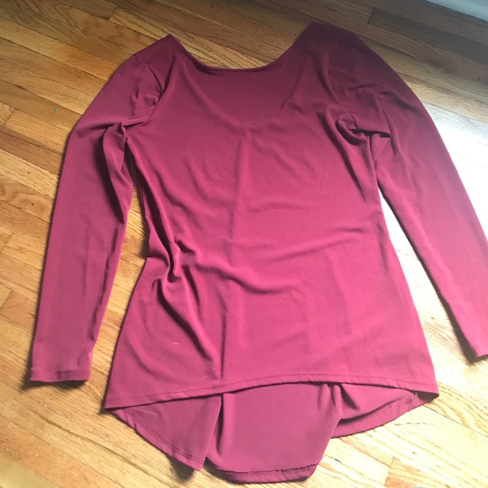 Burgundy Bisou Bisou Top