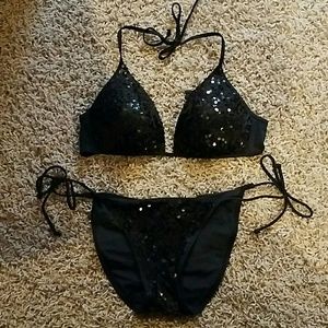 Black sequin swimsuit from Victoria Secret