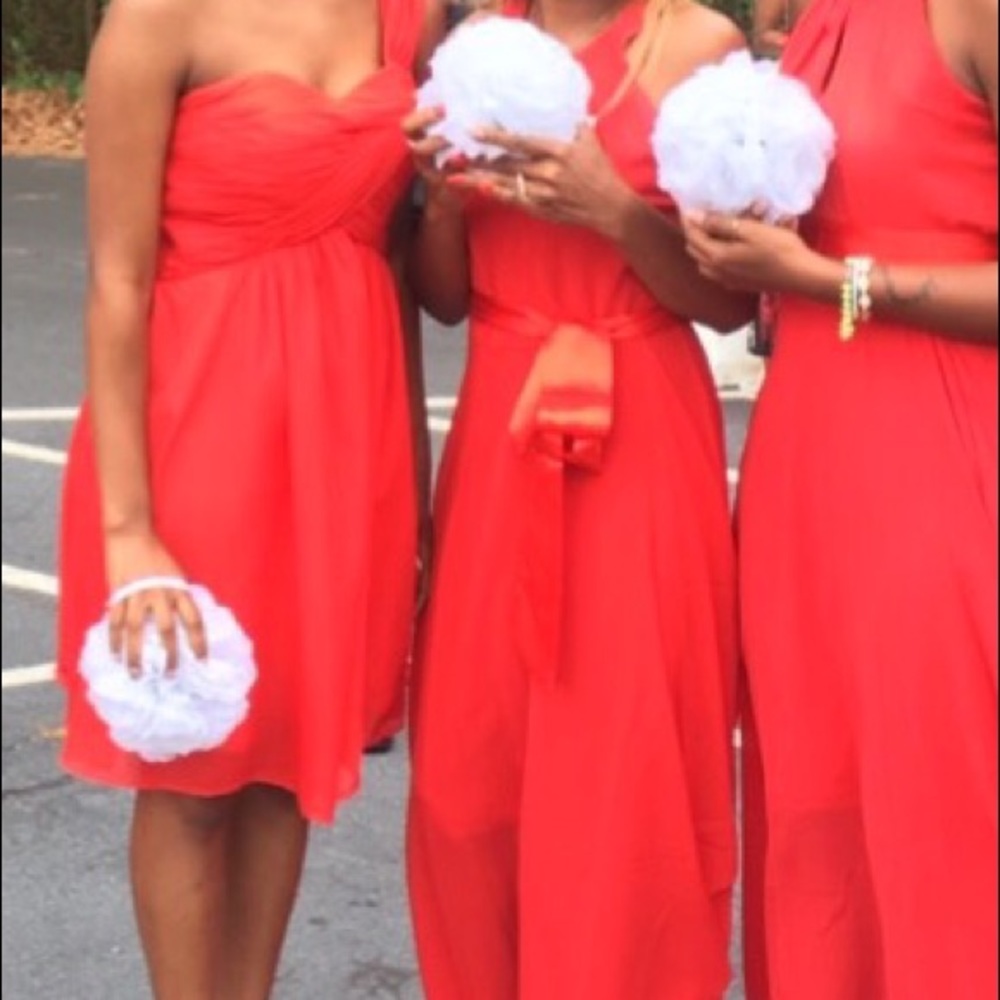 2 red dresses