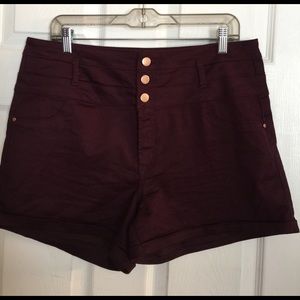 XL High Waisted Plum colored shorts