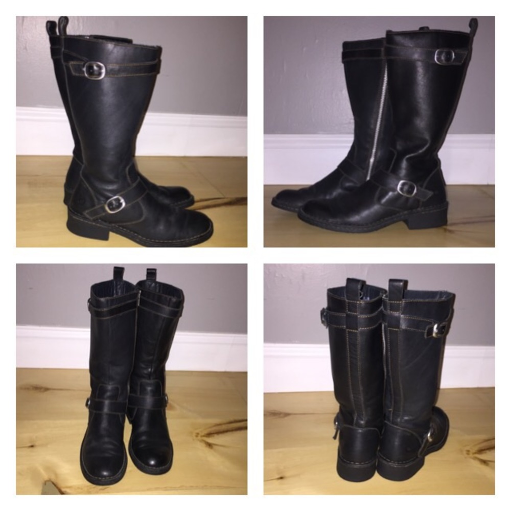 BORN leather boots size 8