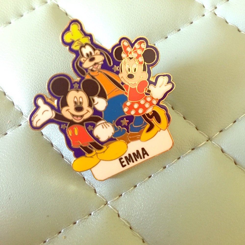 Vintage Disney World Enamel Name Pin