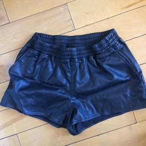 Leather shorts