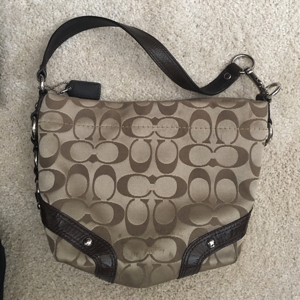 Tan and brown coach bag