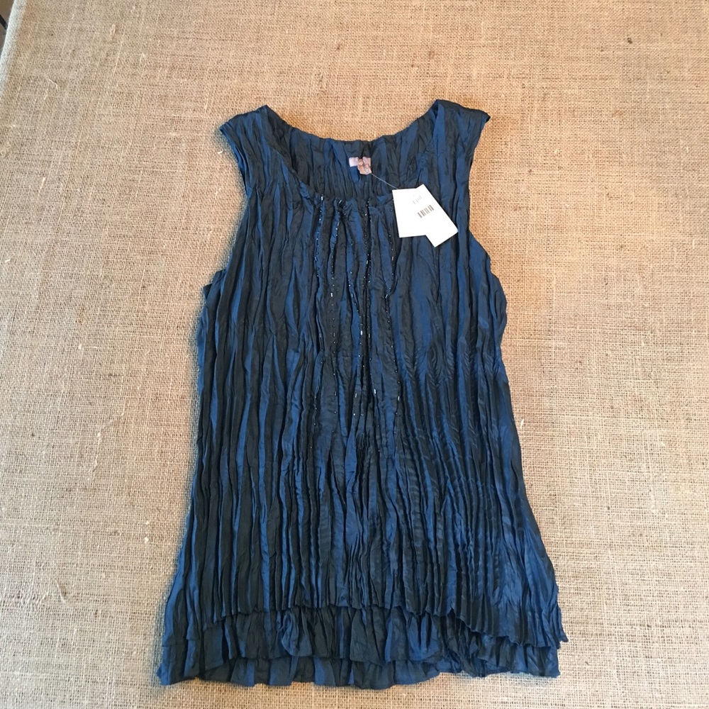 J.Jill dressy ruffle tank with embellishment