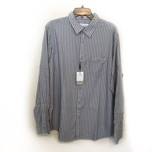 NWT Calvin Klein Striped Button Down - Size L