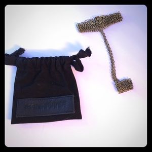 Mania Mania Brass chain mail Bracelet with ring