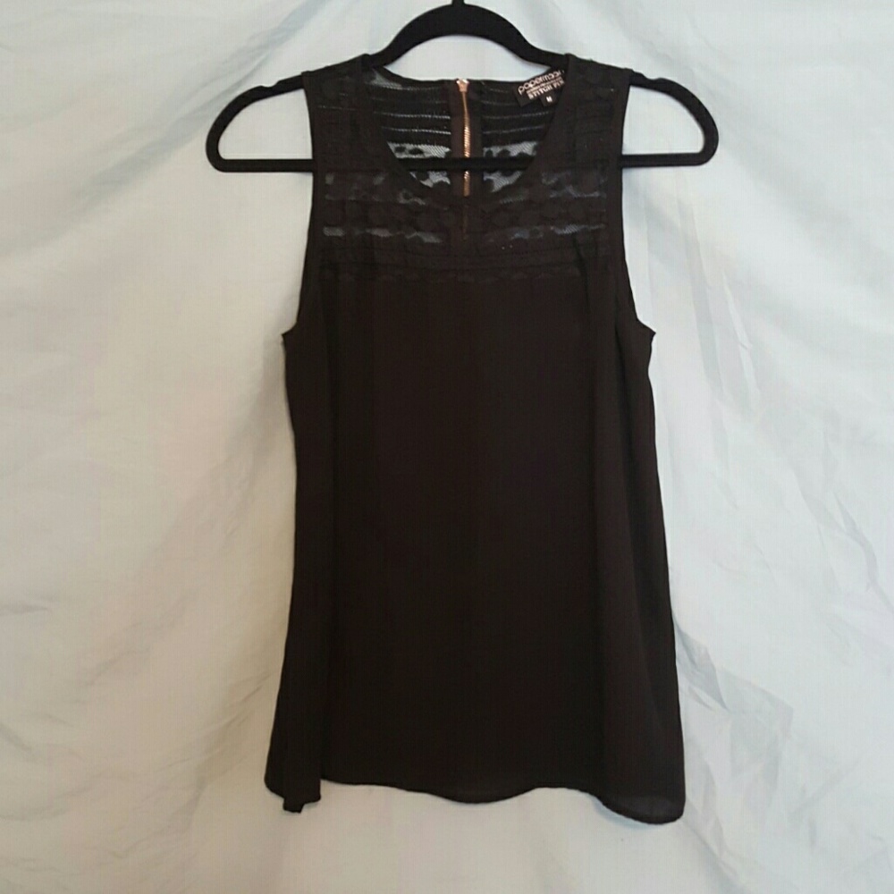 EUC Stitch Fix Papermoon Black Sleeveless Tank M