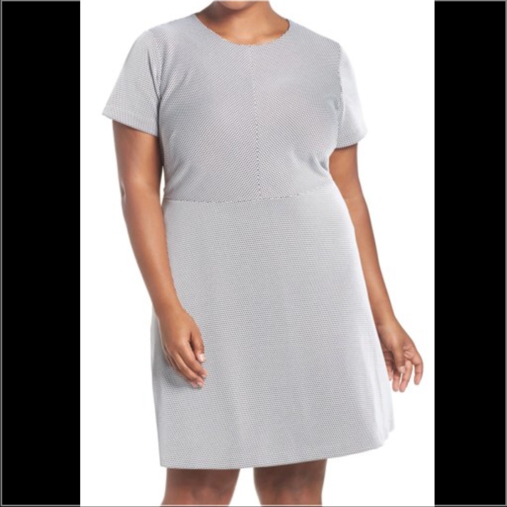 Michael Kors Plus Digital Texture Jacquard Dress