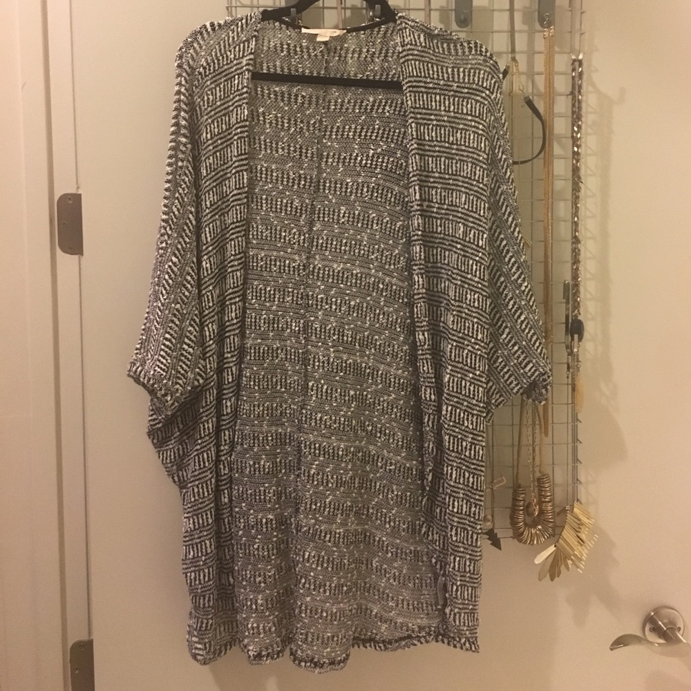 Black & White Poncho