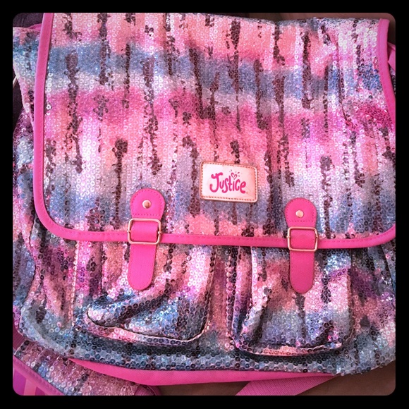 JUSTICE ✨Book bag✨💜💙 - Picture 1 of 1