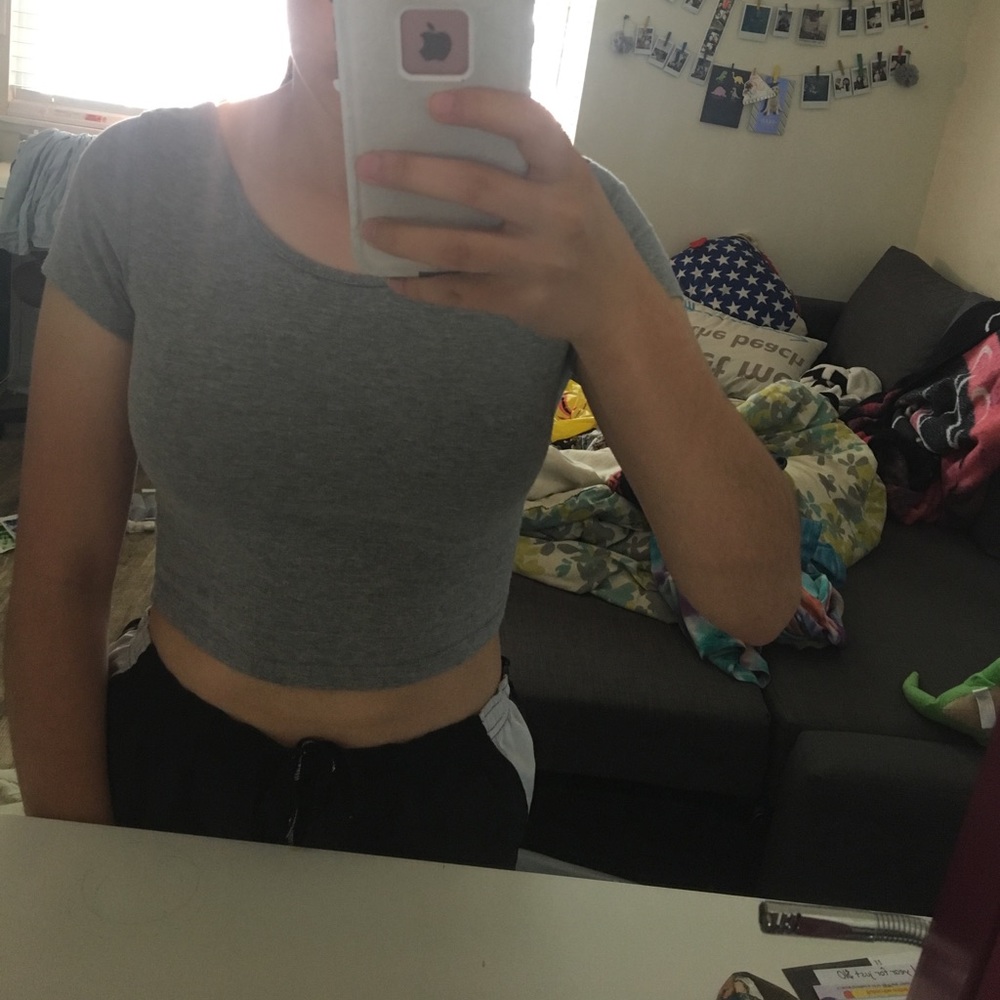 Gray Brandy Melville Crop Top