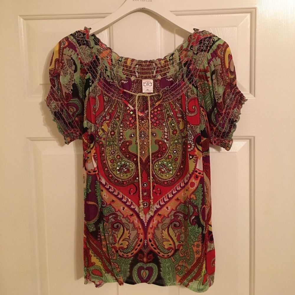 Bila size M multicolor top