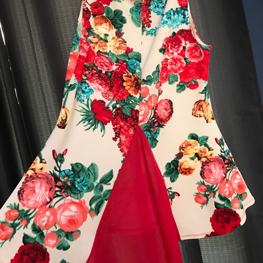 1X floral plum top