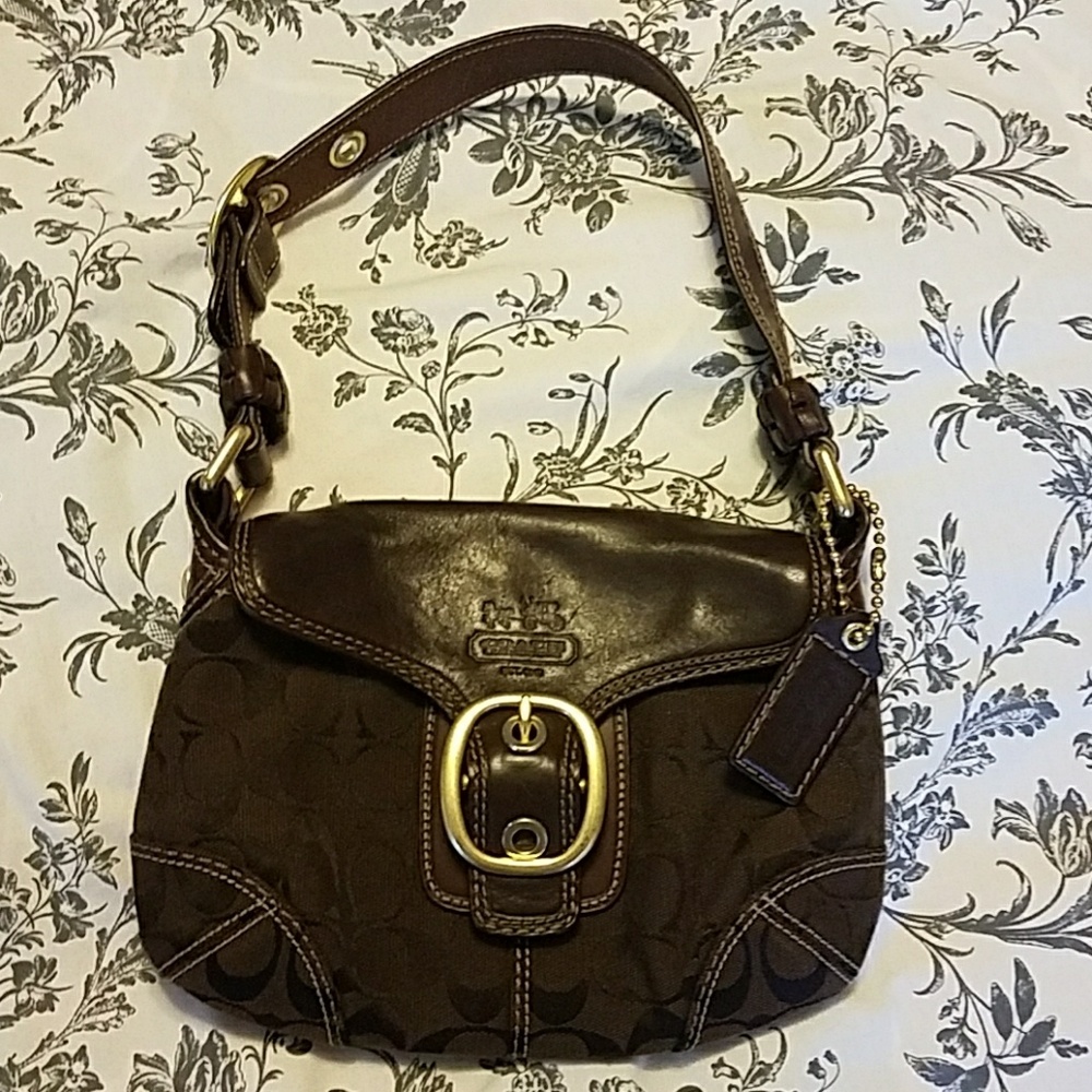Chocolate brown Coach purse