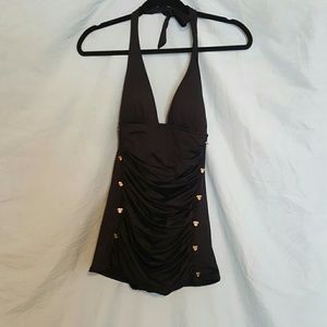EUC Juicy Couture Black Swimdress Swimsuit S