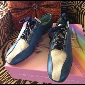 Women's Vintage Bowling Shoes Gold Accents