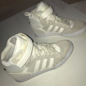 Gold Adidas High-Tops