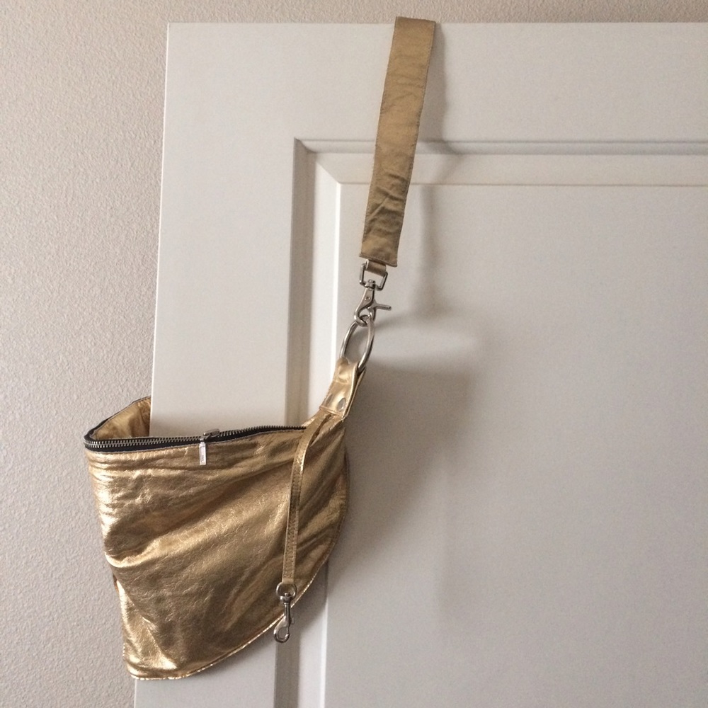 Allison Burns gold bag