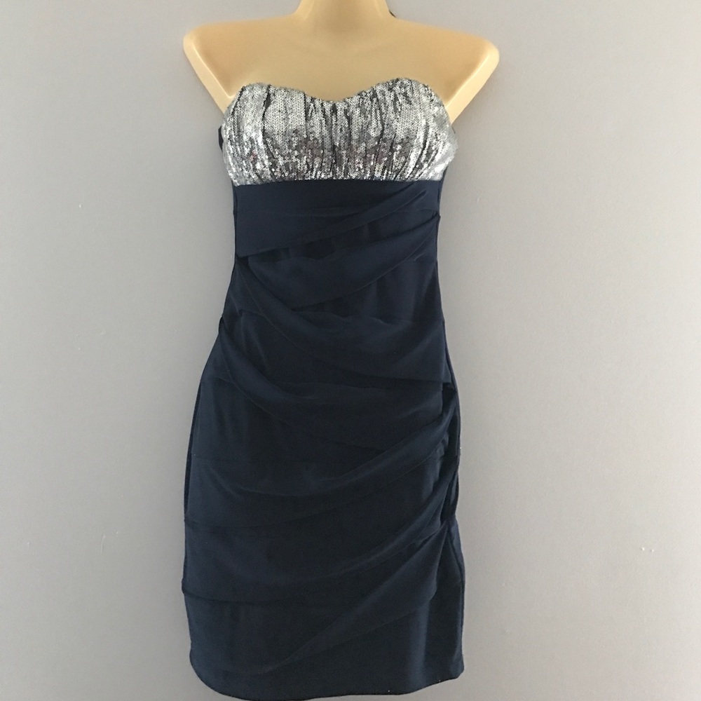Blue and Silver Formal Dress