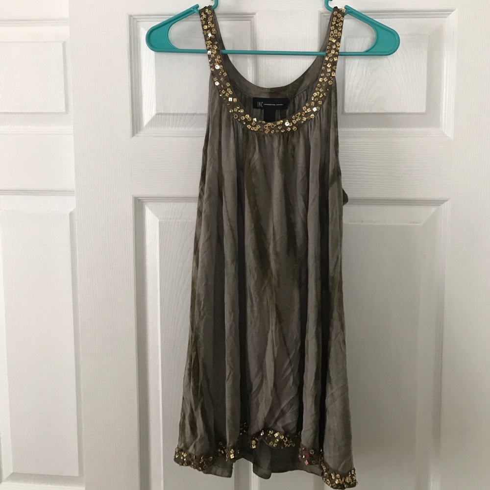 I.N.C. International Concepts Tye Dye Bling Top