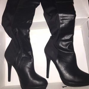 Black knee high boots