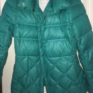 NEW Bennetton Teal Women's Winter Down Jacket