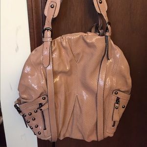 Nude leather bag