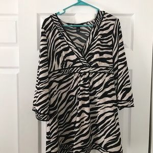 I.N.C. International Concepts Zebra Top
