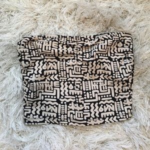 Garage Aztec Strapless Crop Top