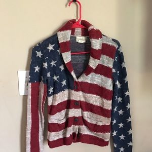 American flag cardigan