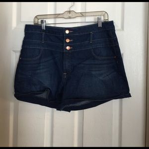 High waisted shorts.