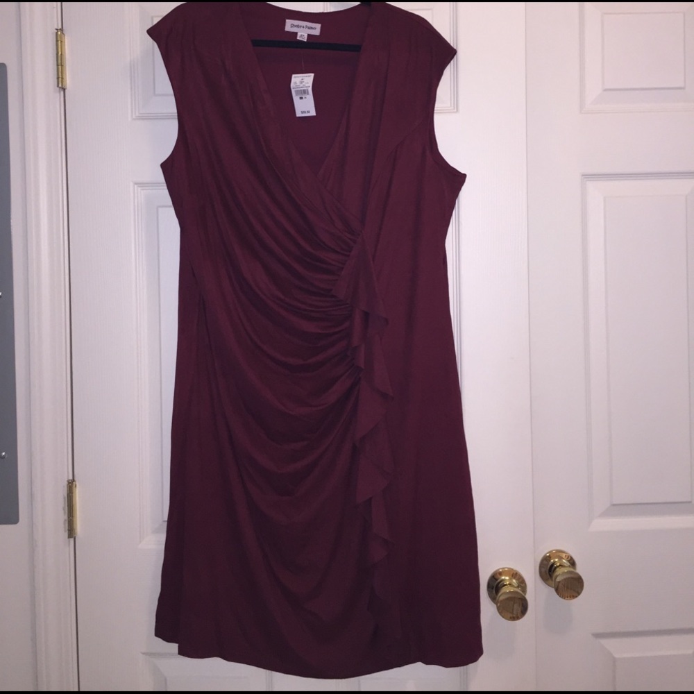 Faux Suede Slenderizing Work or Party Dress!